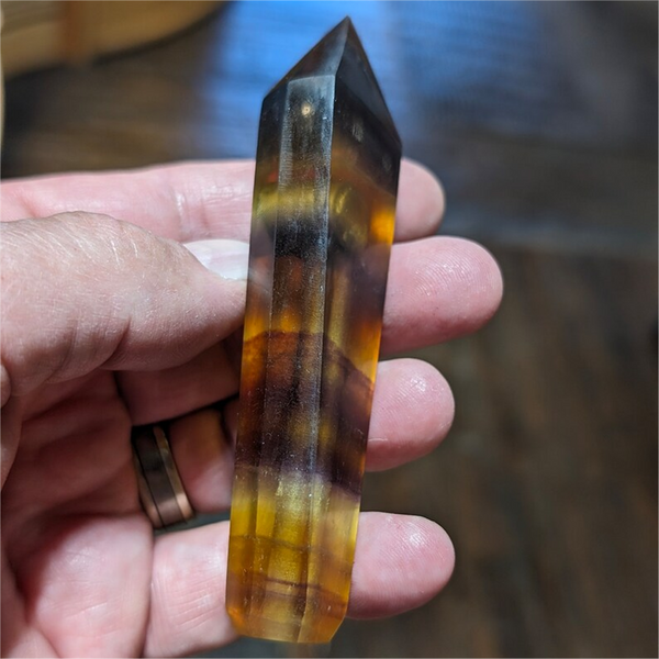 Yellow Fluorite Crystal Stone Point Smoking Pipe Emotional Clarity